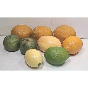 Vintage Faux Fruit Lot Citrus Life-Sized Artificial Fruit lemon lime